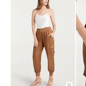 Cinq à Sept Giles Satin Joggers in Rust